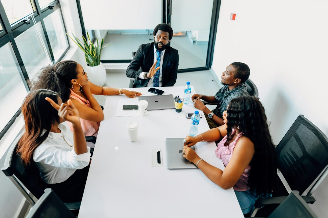 corporate executives in meeting