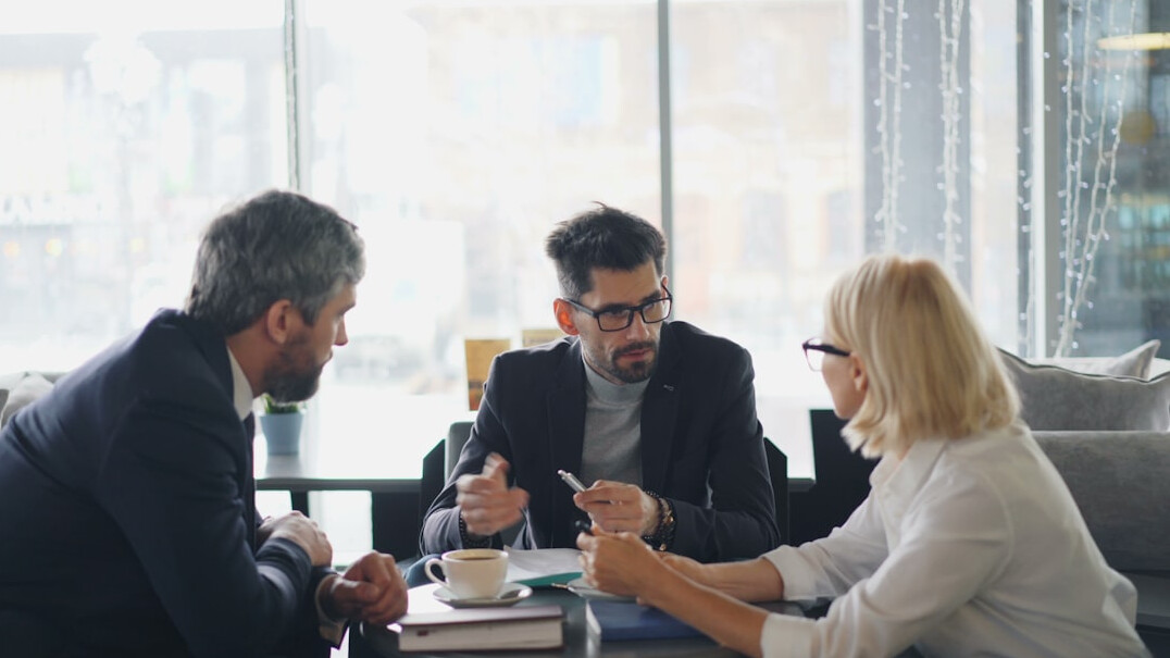 business executives in meeting