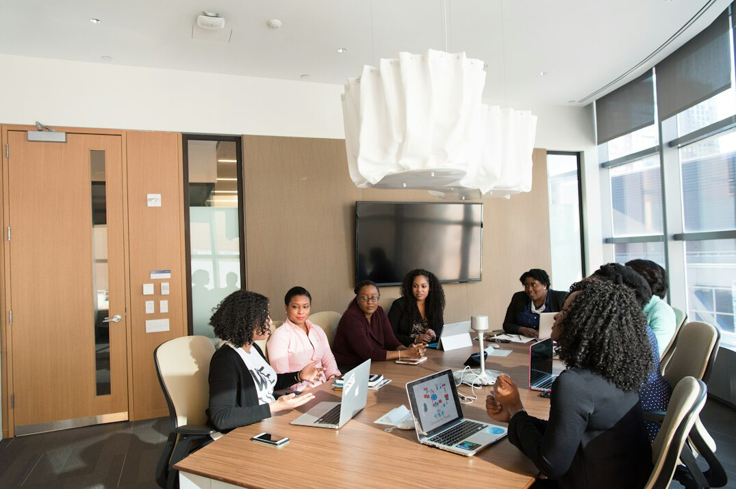 business executives in meeting